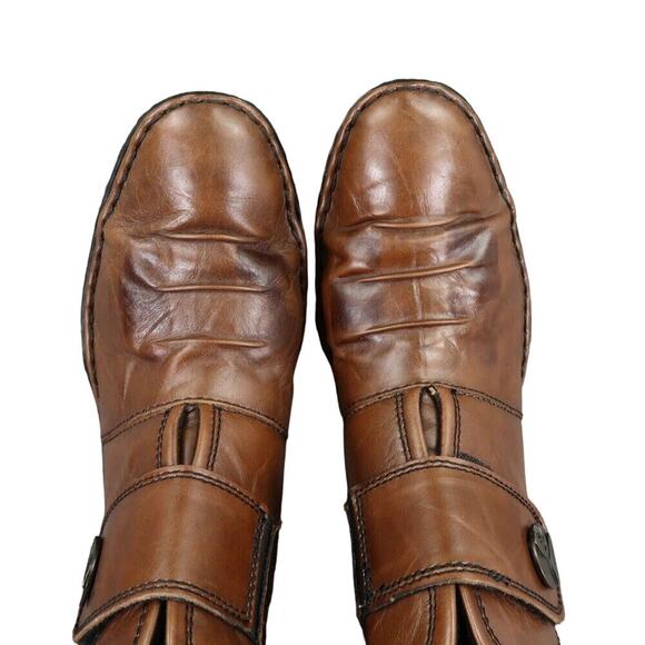 Josef Seibel Shoes Womens 37 Booties Fashion Classic Calla Leather Strap Slouchy - Picture 9 of 16